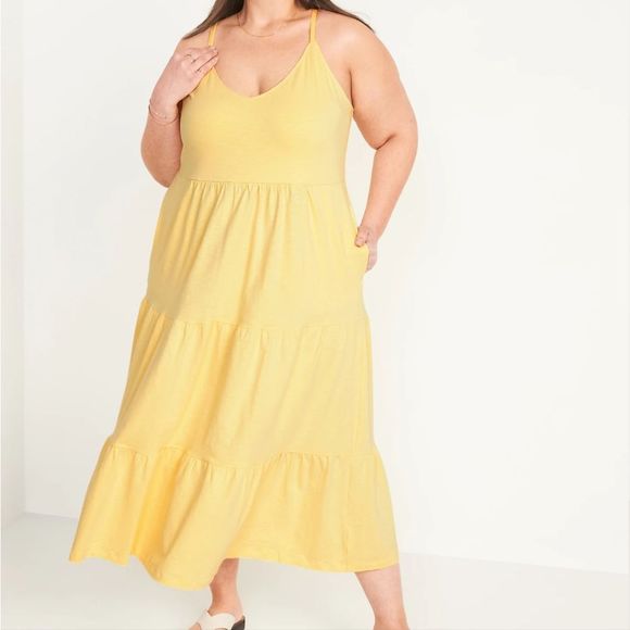 Swing Midi Dress Yellow - Picture 2 of 5
